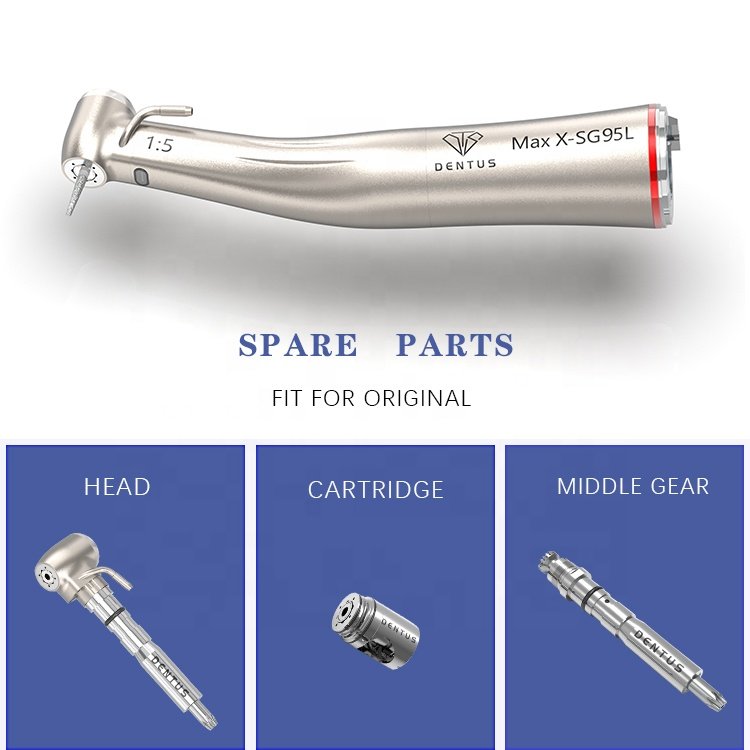 SG95L 1:5 Increasing Speed External Cooling Dental Surgical Contra Angle Handpiece FG burs Implant Handpiece Low Speed