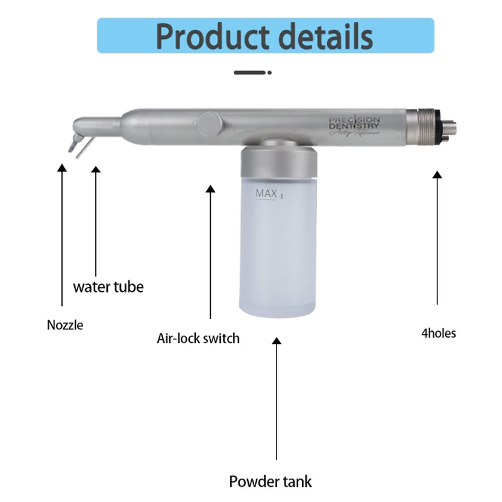 Dental Orthodontic Air Abrasion Master Airflow Aand Blaster Air Prophy Unit with Water 2 in 1 Aluminum Micro Sandblasting