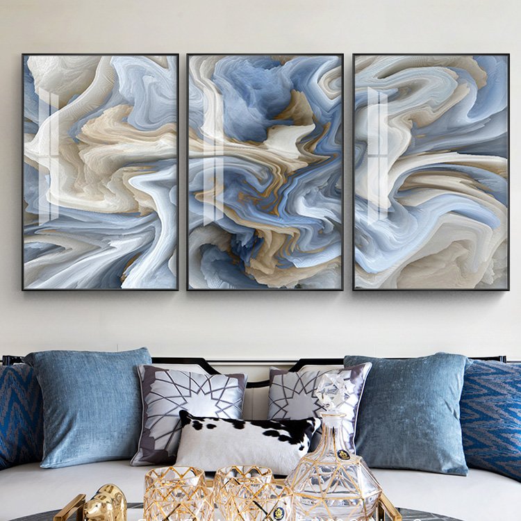 Art Modern Abstract Canvas Print Painting Picture Wall Wholesale Chinese Customised Custom Wall Art Printing Polyester 4pcs/ctn