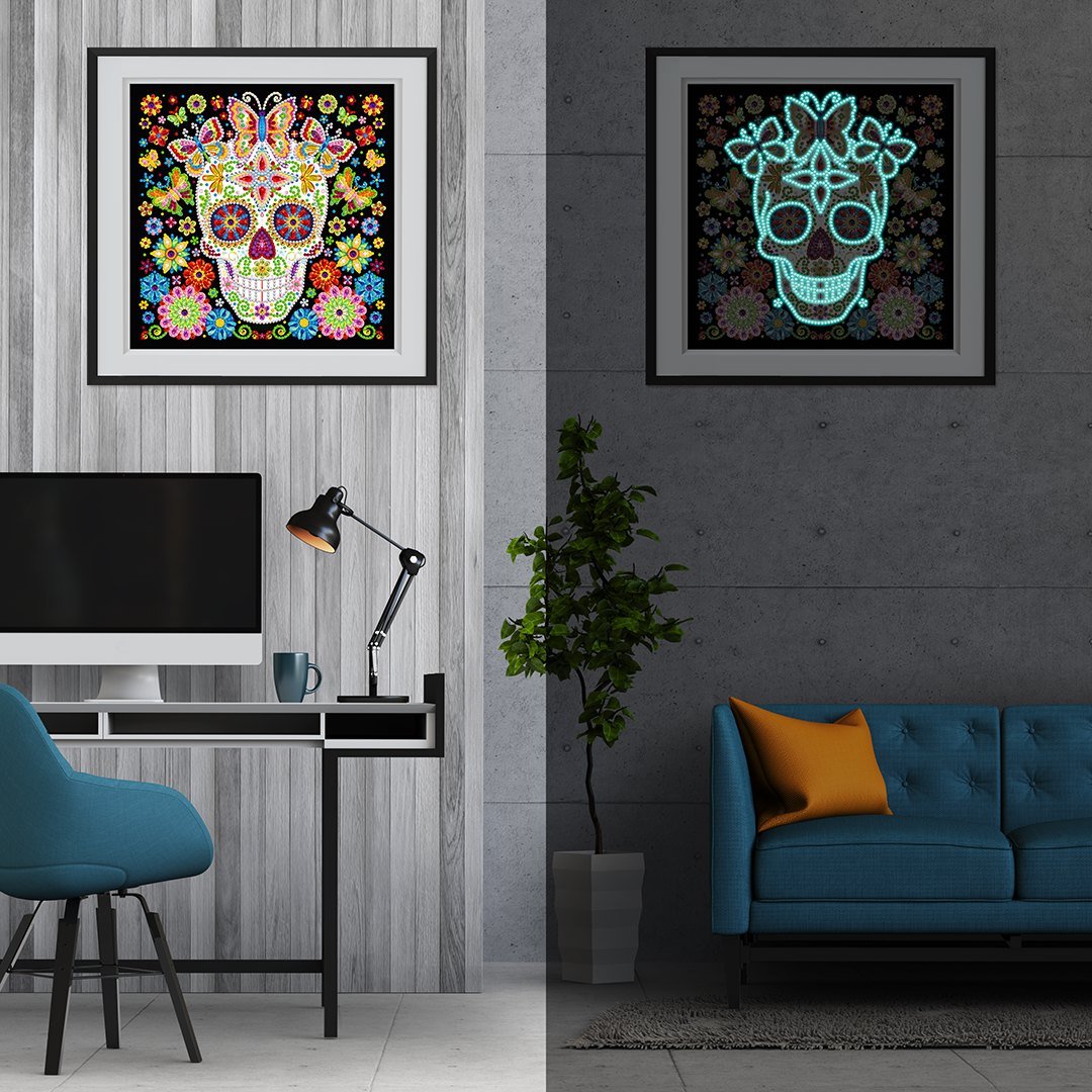 Wholesale Luminous Diamond Painting Special Shape Partial Drill Fluorescent Diamond Painting For Wall Home Decor