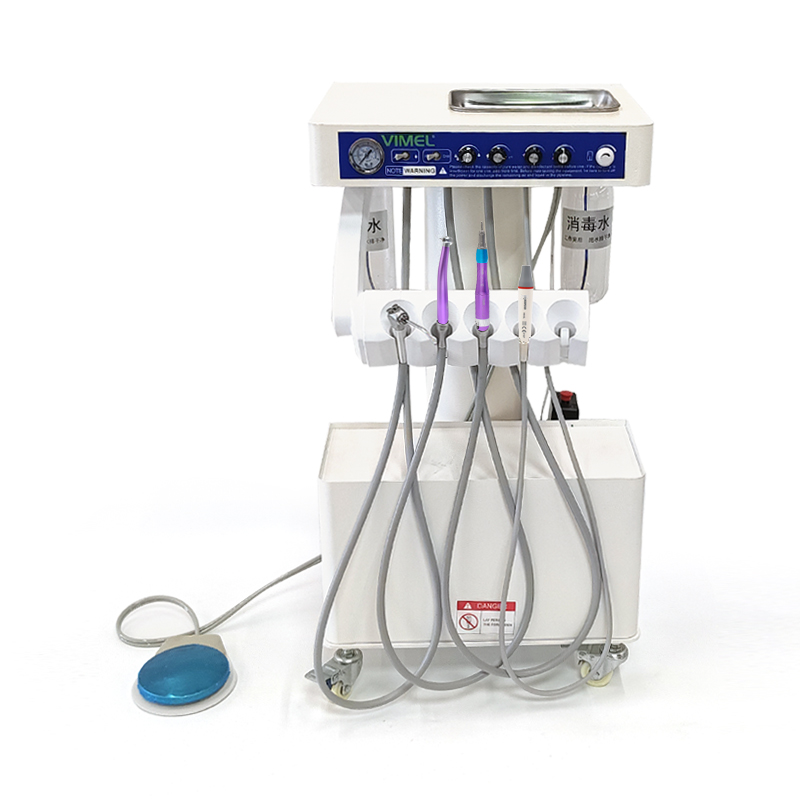 Complete Dental Portable Unit Trolley With Air Compressor Ultrasonic Scaler And Handpiece Kits Veterinary Mobile Turbine Unit