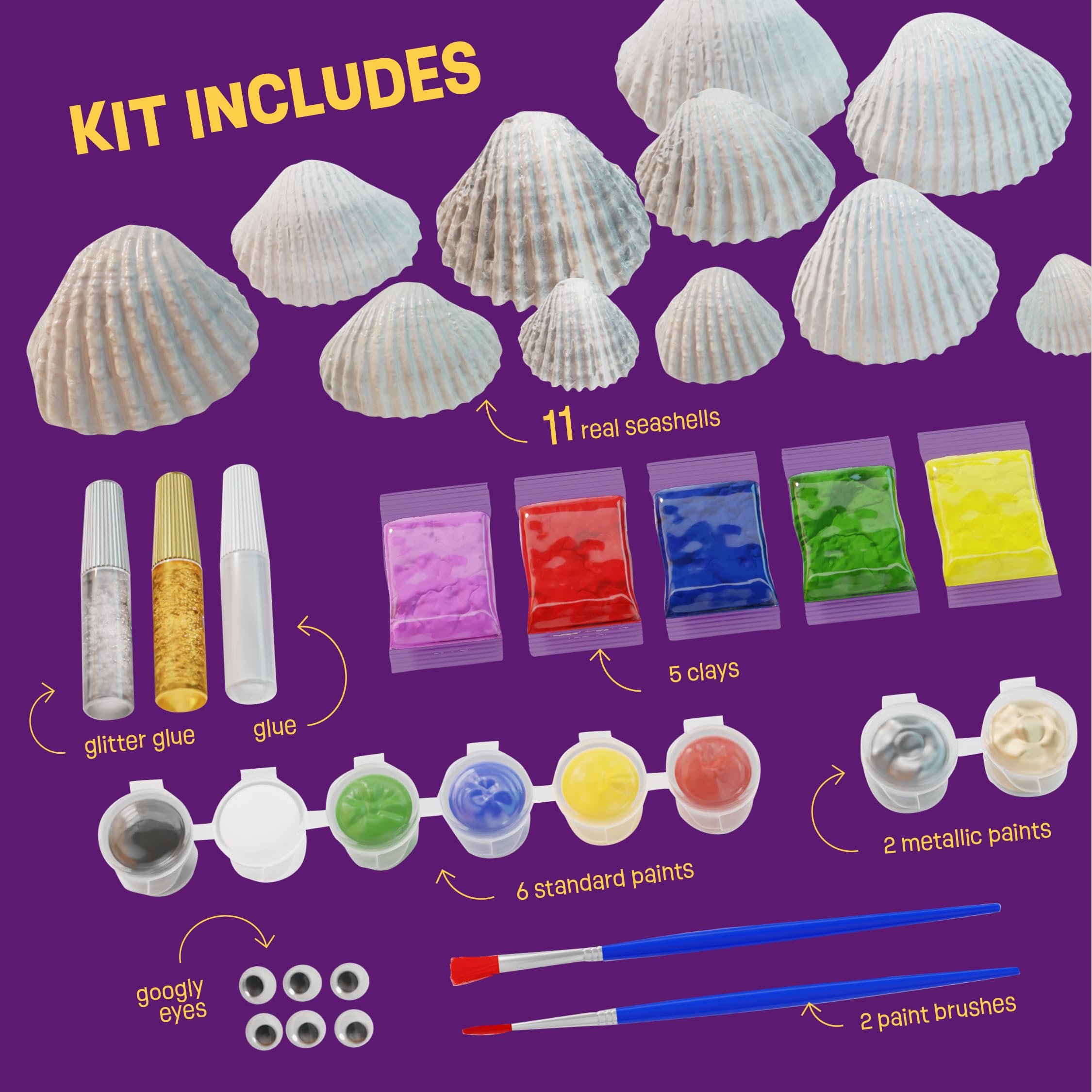 Creative DIY Sea Shell Painting Kits Arts & Crafts Gifts Craft Activities Sets for Children Gift Toys
