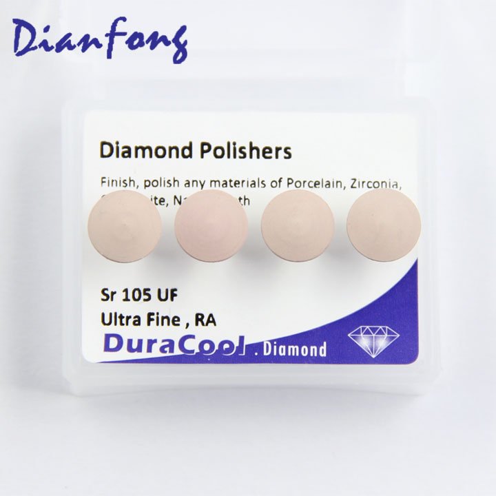 Sr105F RA shank Wheel shape light pink color Utra Fine grit Diamond polishers