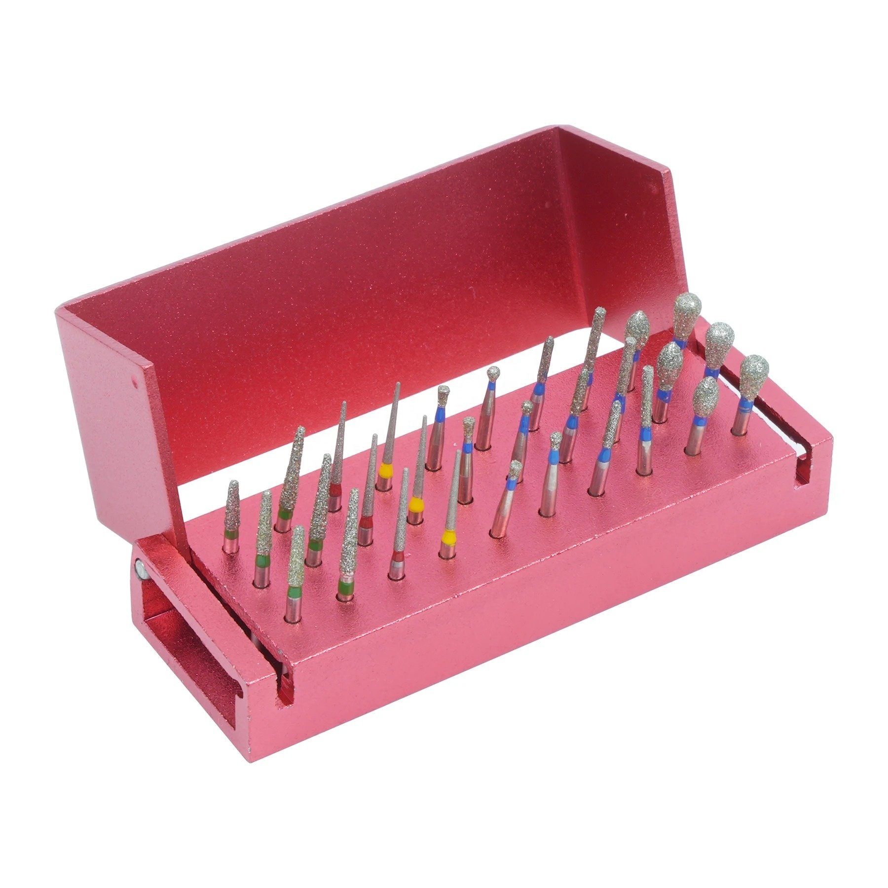 Dental Diamond Burs Drill Disinfection Block High Speed Handpiece Burs Holder Aluminium Instrument Dentistry Tools Electric Ce
