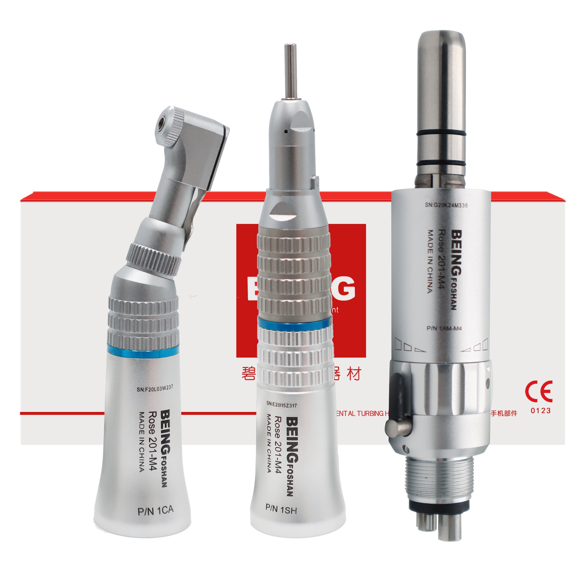 Foshan Best Seller Being Dental Handpiece Micro Motor 1: 1 Air Motor External Water Air E-Type Turbine