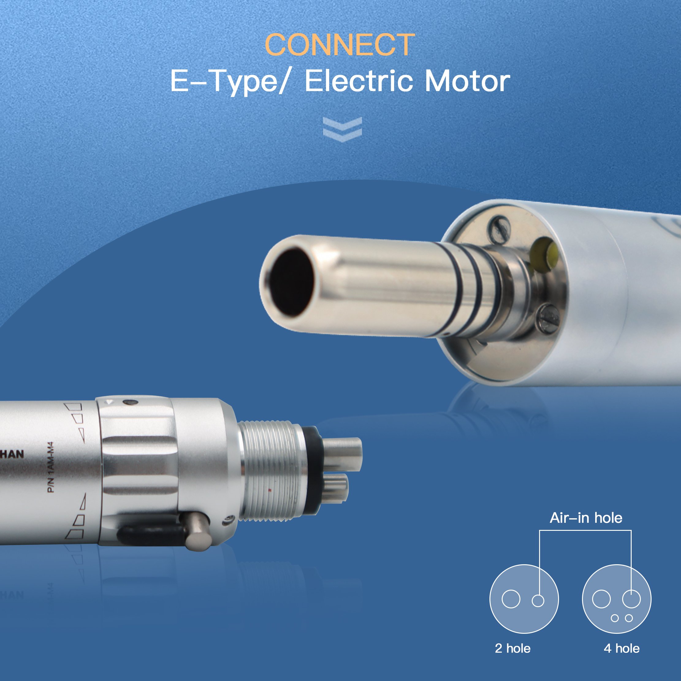 Foshan Best Seller Being Dental Handpiece Micro Motor 1: 1 Air Motor External Water Air E-Type Turbine
