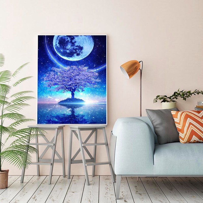 5d Diamond Mosaic Painting DIY full drill diamond painting with Framed Led diamond painting