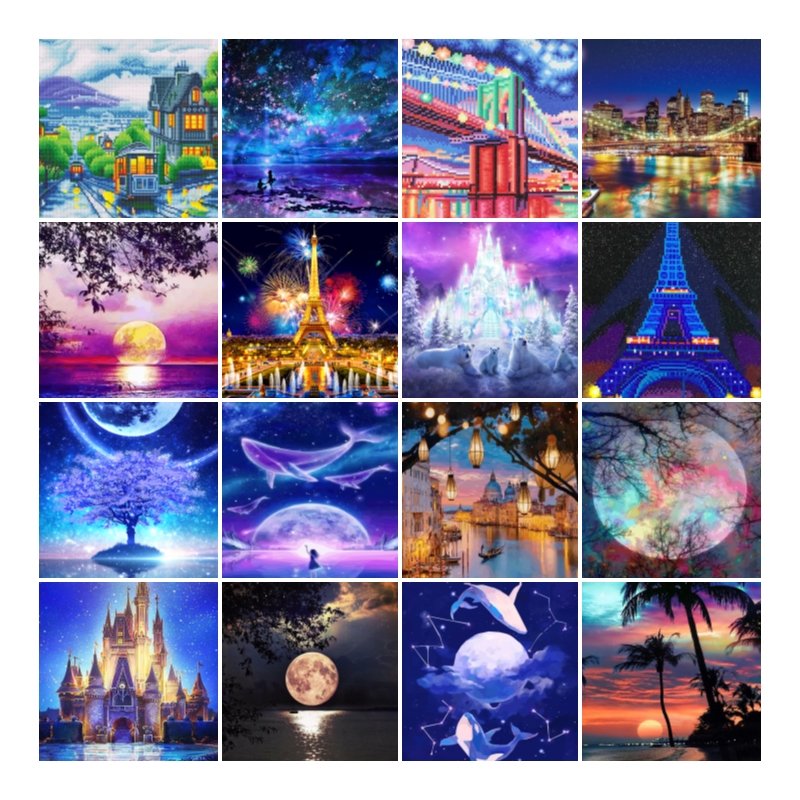 5d Diamond Mosaic Painting DIY full drill diamond painting with Framed Led diamond painting