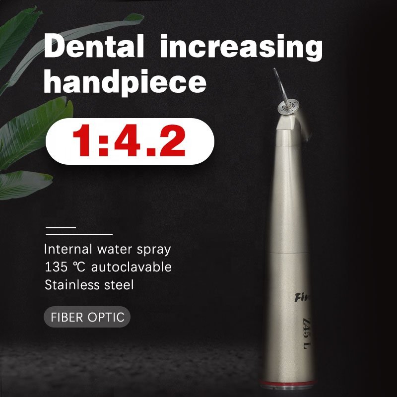 Dental surgery low speed handpiece internal water surgery bur 1:4.2 fiber optic red ring dental handpiece