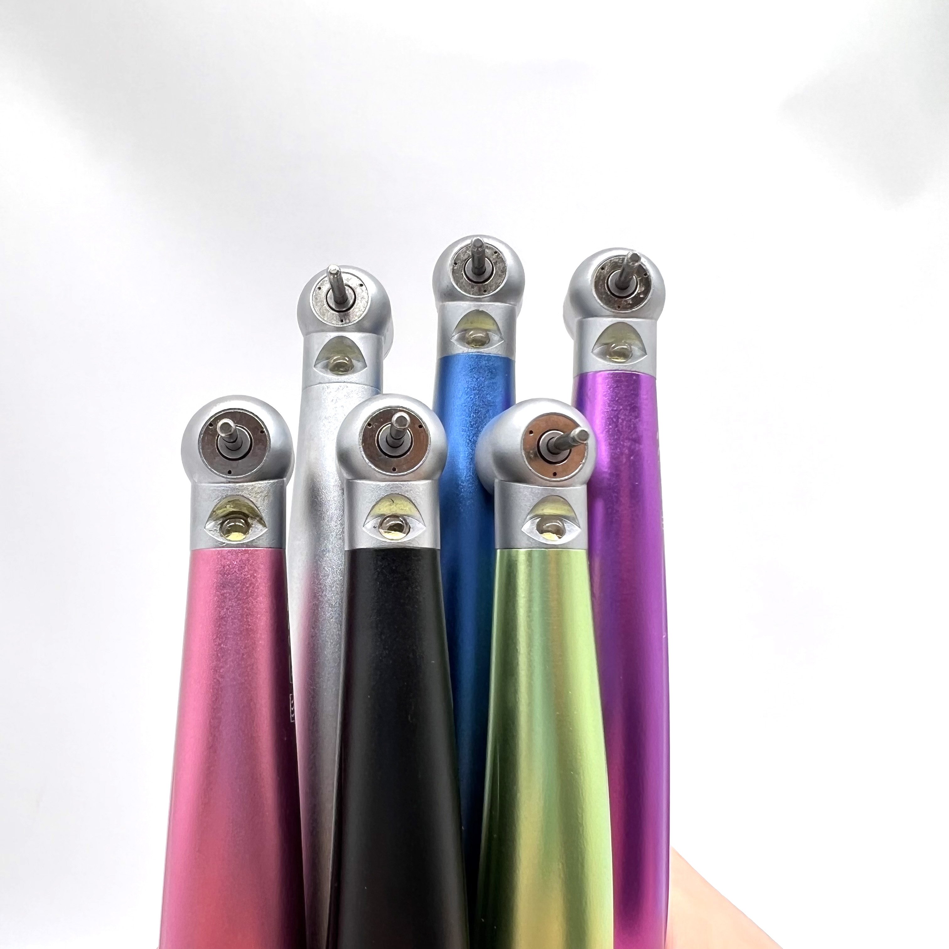 Dental factory colorful high speed handpiece high quality LED push button dental high speed handpiece with 3 water spray