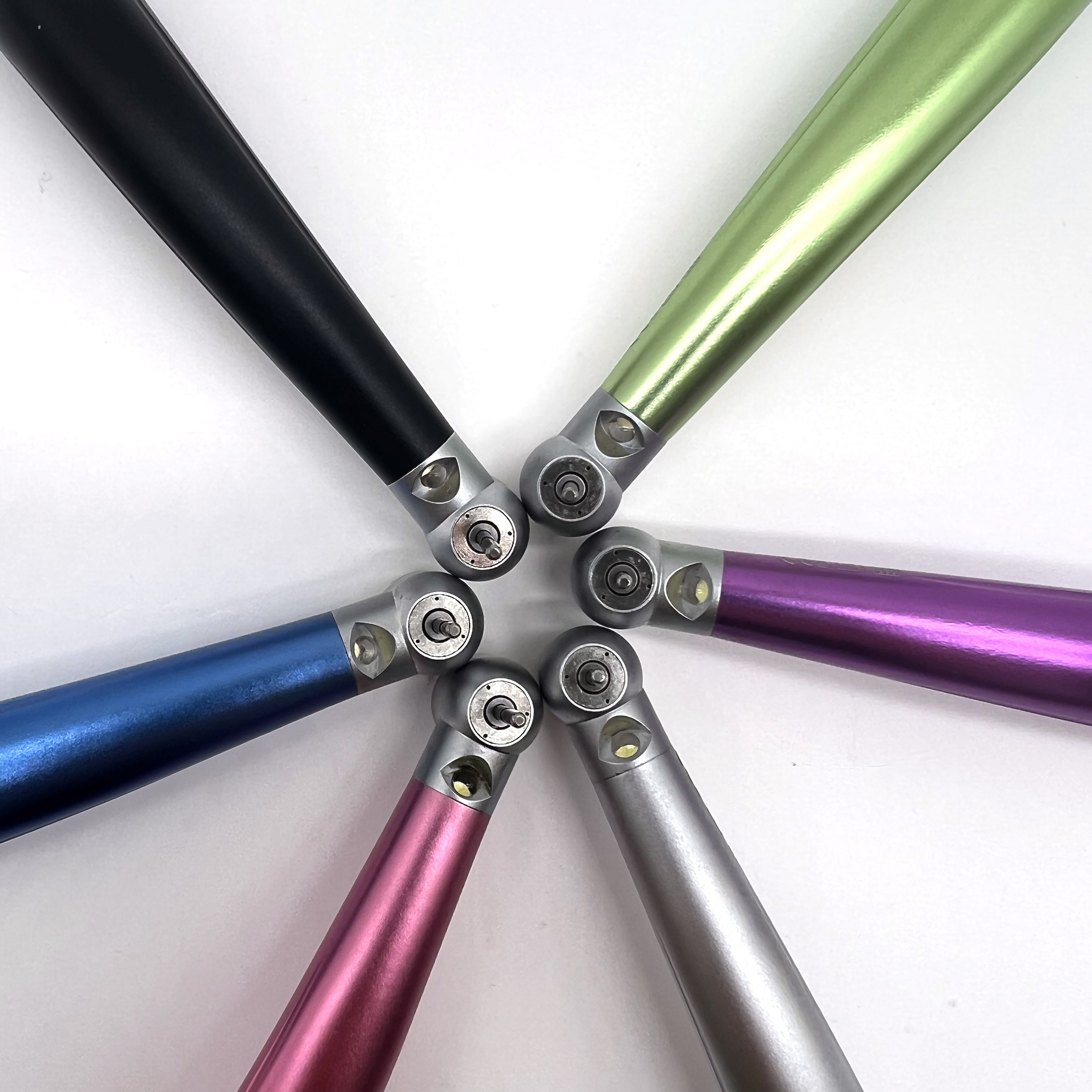 Dental factory colorful high speed handpiece high quality LED push button dental high speed handpiece with 3 water spray