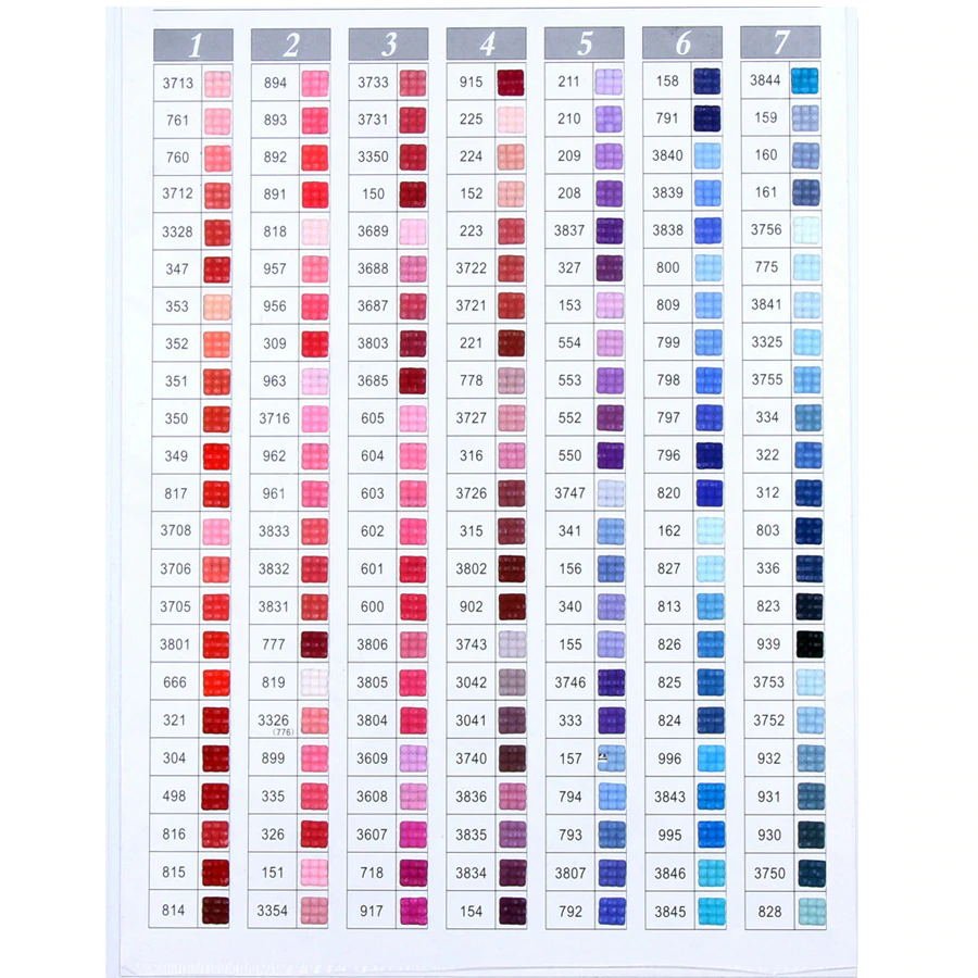 DMC 447 Colors drill for Diamond Painting Accessories for raw materials Diy 2.5mm 2.8mm round square stone