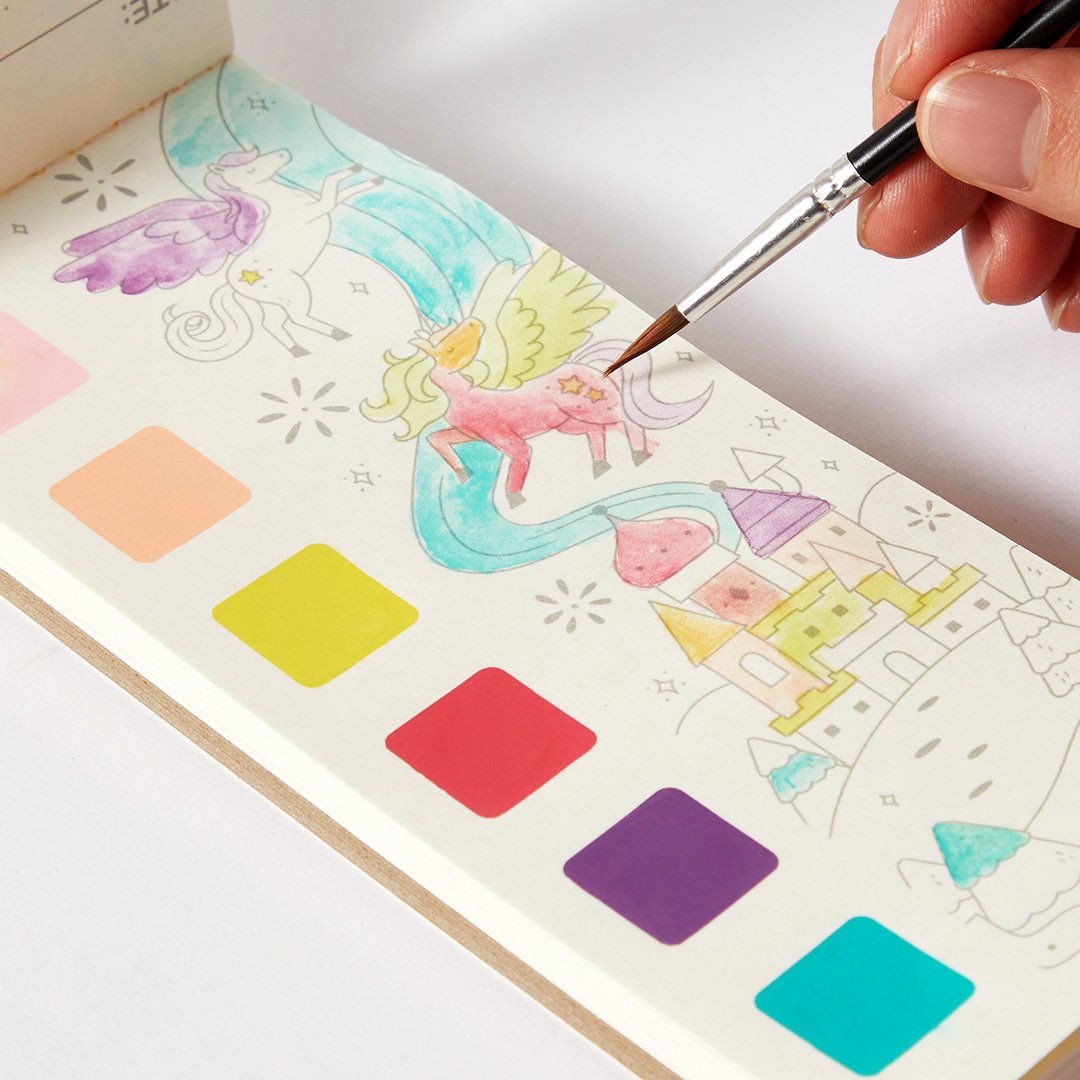 mideer MD4297 Light Strokes Soft Colors magic light brush kids coloring water colouring book for children painting