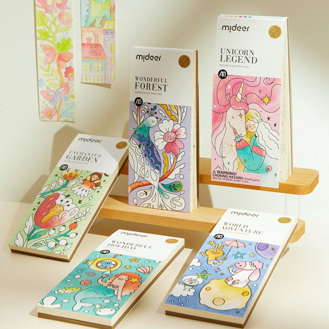 mideer MD4297 Light Strokes Soft Colors magic light brush kids coloring water colouring book for children painting