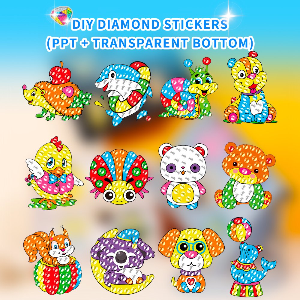 Hot Selling Art Crafts Animal Children 5D Diy Diamond Painting Stickers Kits for Kids