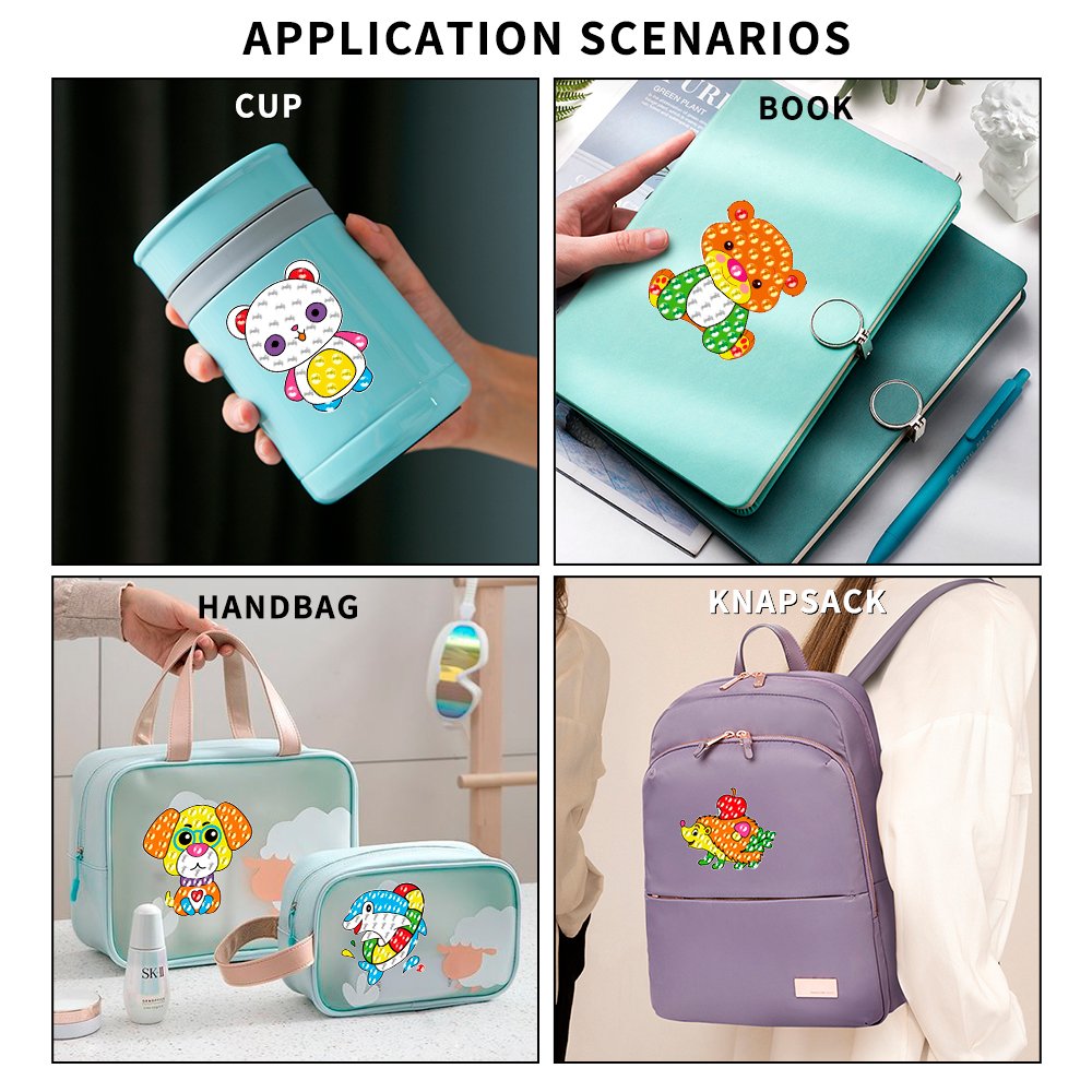 Hot Selling Art Crafts Animal Children 5D Diy Diamond Painting Stickers Kits for Kids