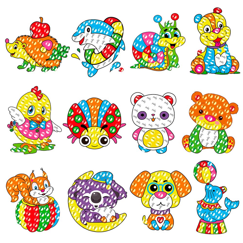 Hot Selling Art Crafts Animal Children 5D Diy Diamond Painting Stickers Kits for Kids