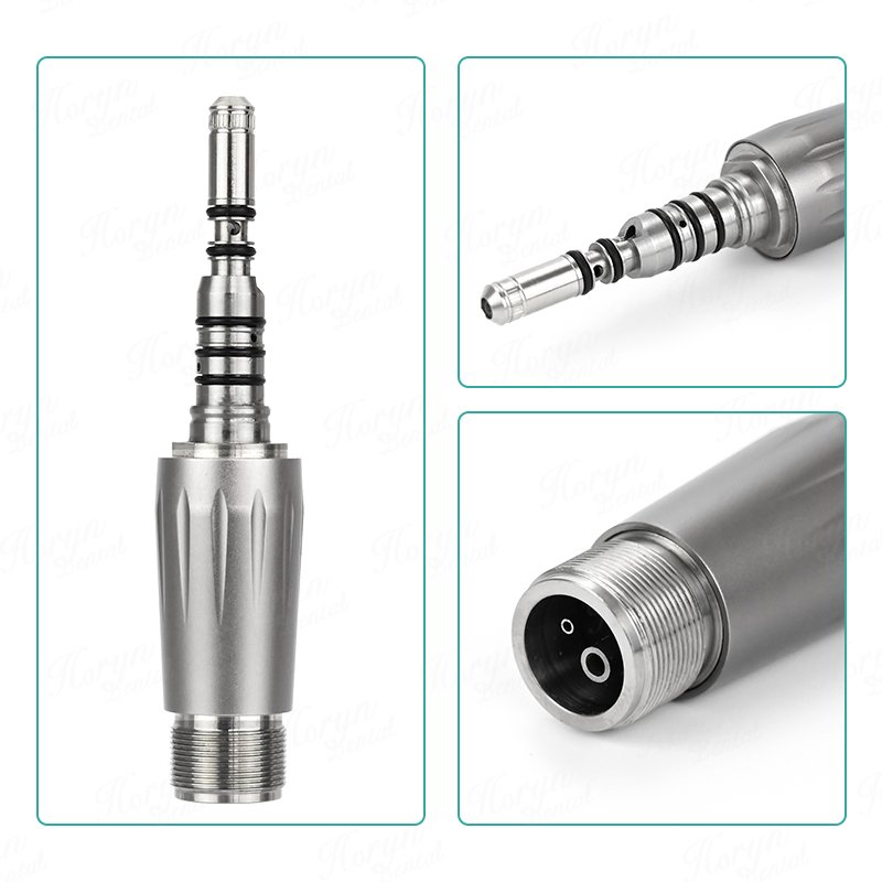 LED Fiber Optic High Speed Handpieces Dental Unit Holes Connector Changer