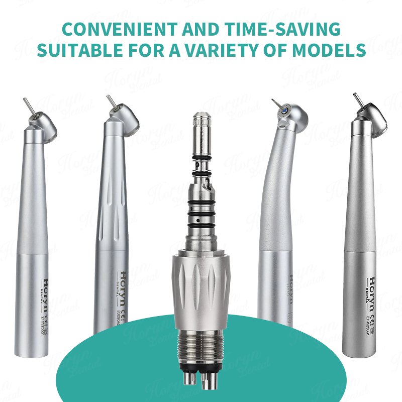 LED Fiber Optic High Speed Handpieces Dental Unit Holes Connector Changer