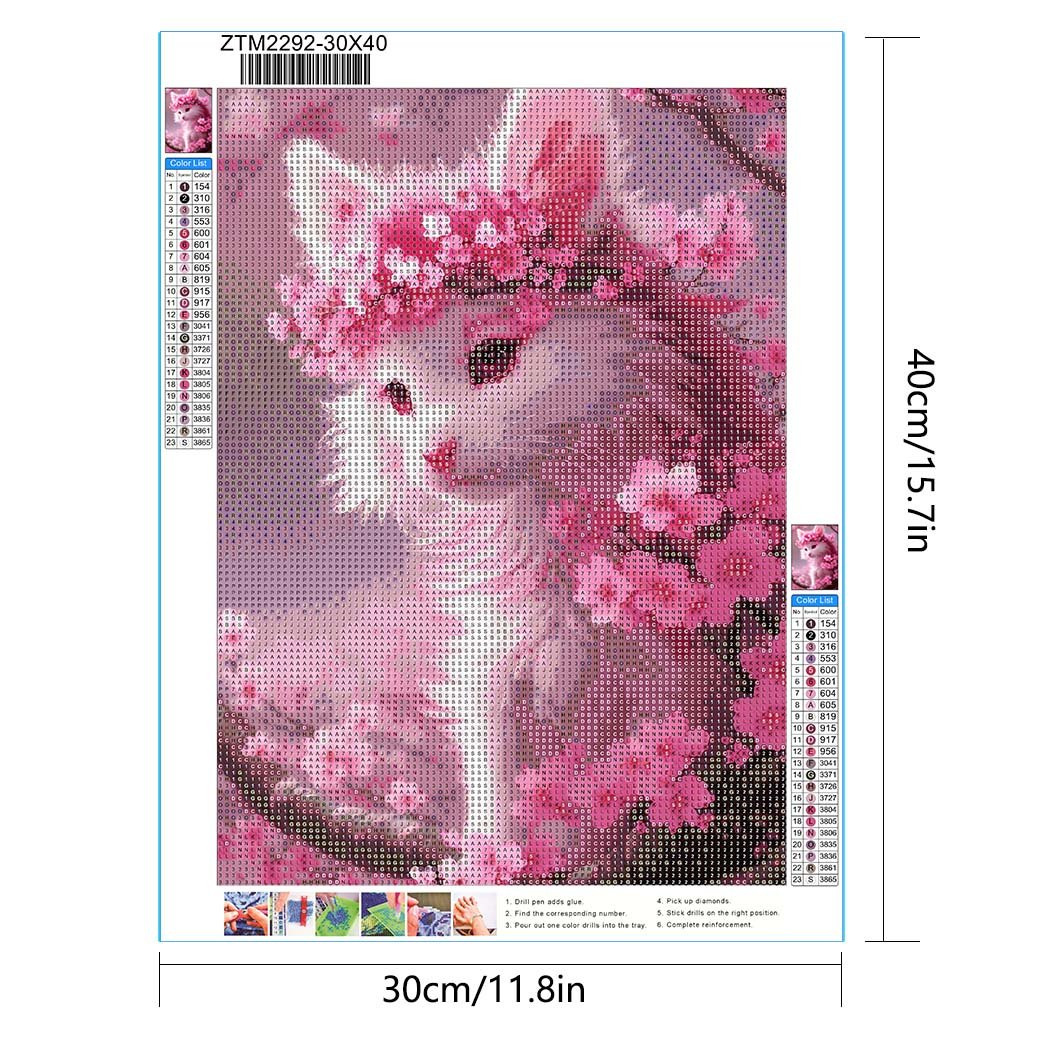 Cat Flower Sea Diamond Painting Set Landscape Painting Complete Diamond Painting Set DIY Adult Home Mural Decoration Gift