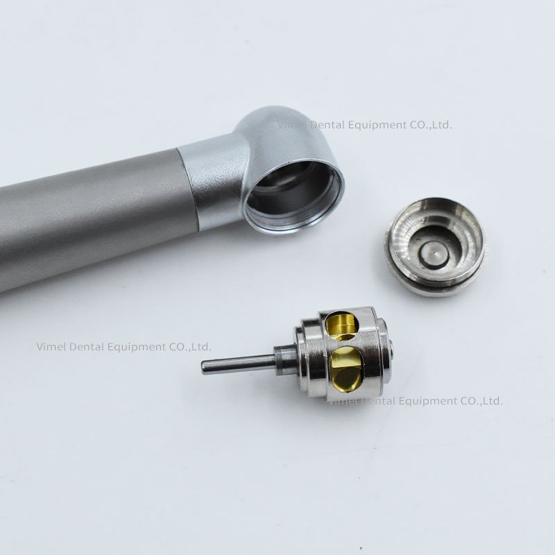 Titanium Dental LED Air Turbine Midwest Tripe Water Spray Ceramic Push Button High Speed Handpiece Clinic Equipment