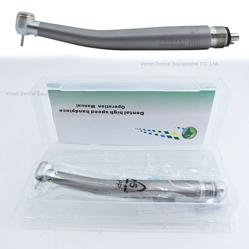 Titanium Dental LED Air Turbine Midwest Tripe Water Spray Ceramic Push Button High Speed Handpiece Clinic Equipment