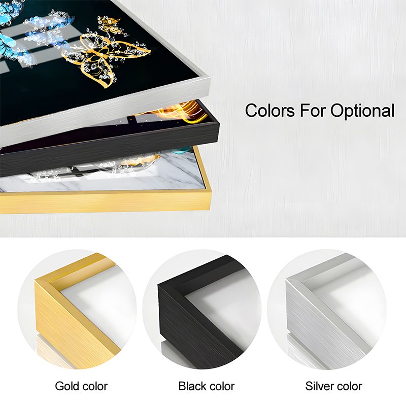 Abstract Golden Leaf 3 Piece Crystal Porcelain Painting Poster Painting Decorative Picture Nordic Style Living Room Decor