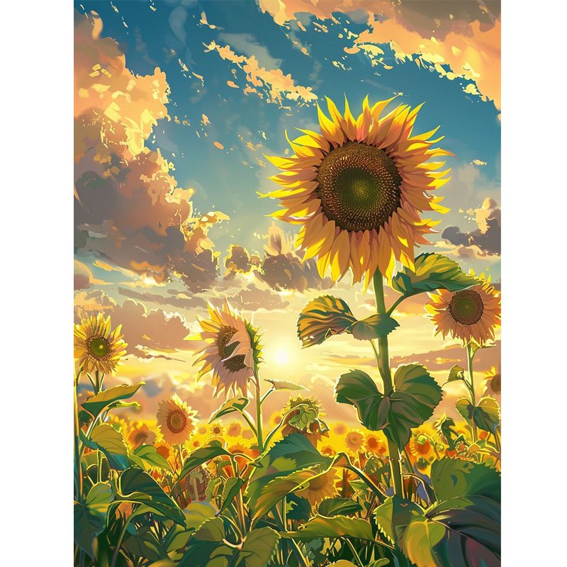 Sunflower Diamond Painting 5D Diamond Drill DIY Square Drill Diamond Painting Custom HD Canvas Printing