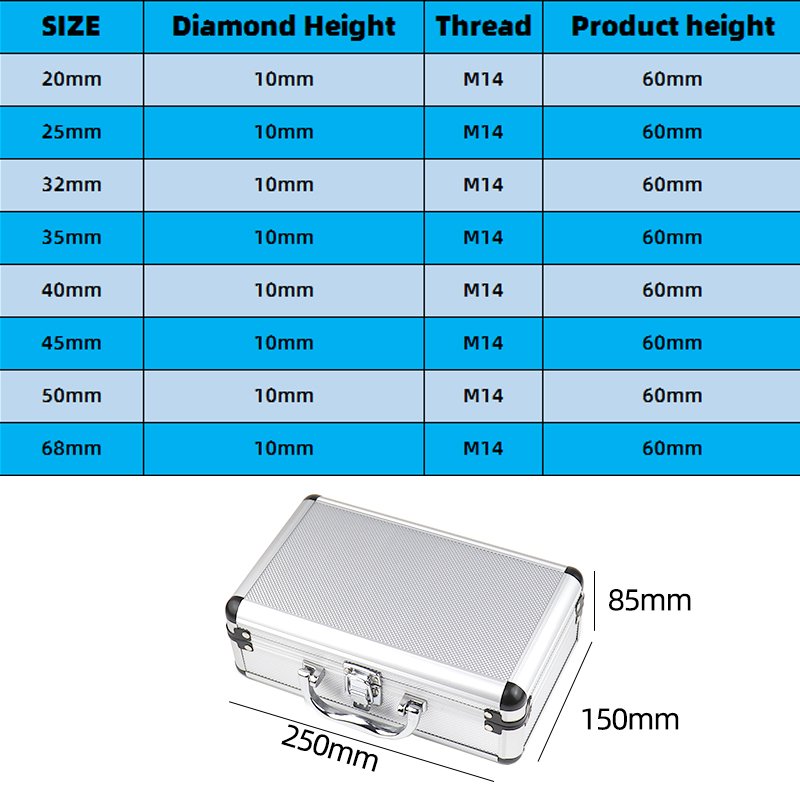 Hot Sale Tool Concrete Granite Sintered Porcelain Tile Crown Diamond Drill Crown Drilling Concrete Drill Tools