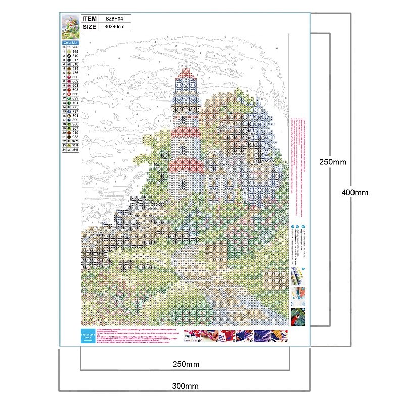 New Design Custom Scenic landscape Castle style Wall Art Hanging Decorations DIY Diamond Painting For Bedroom Living Room