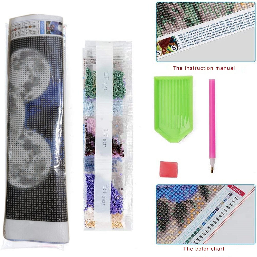 High Quality DIY Diamond Painting 100% Handmade Home Decoration Box Packing Bag Packing Round Printed SCENERY