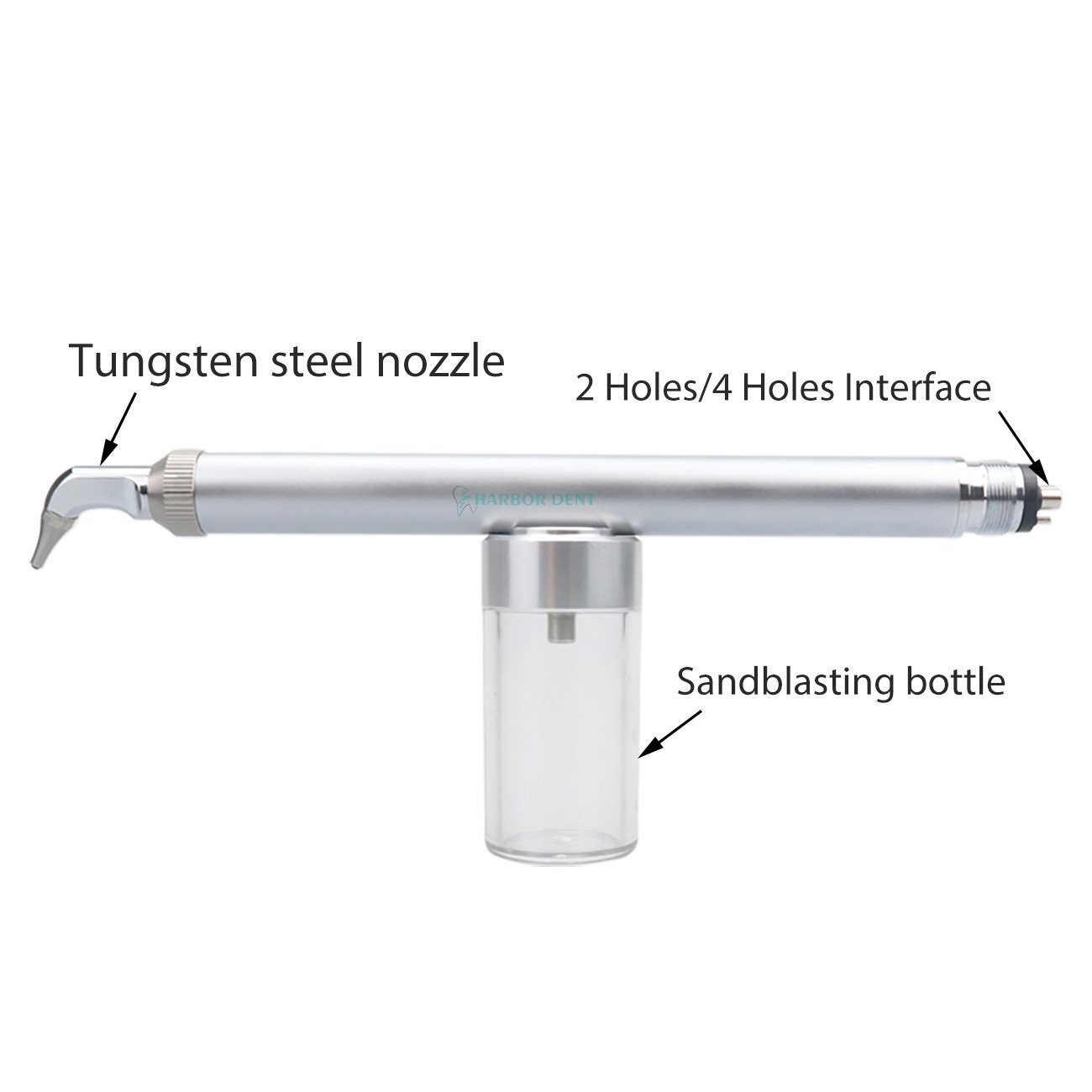 Dental Equipments Connect Pipe Nozzle 2/4 Holes Alumina Sandblasting Gun handpiece Polisher sandblaster