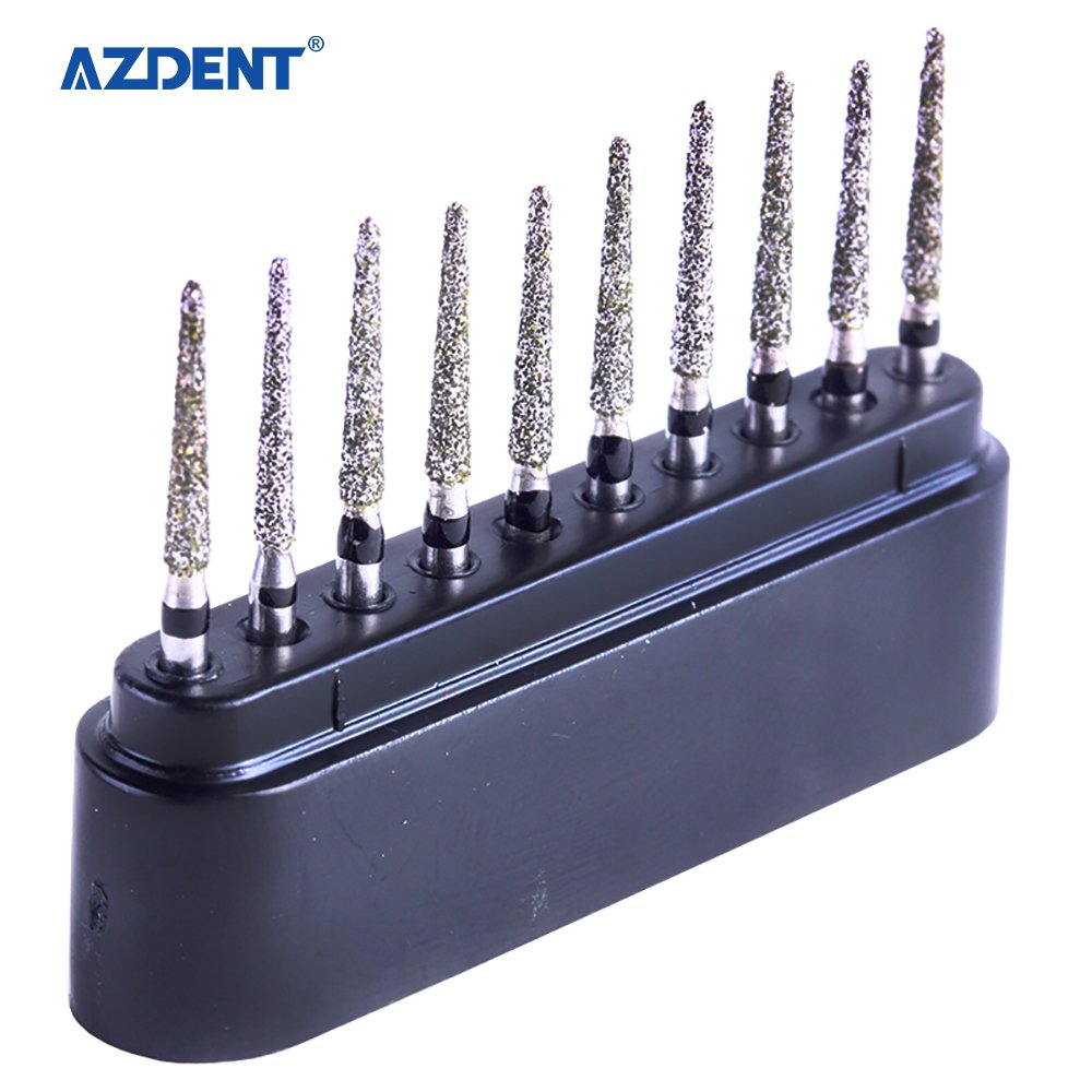 10 pcs High Quality Round High Speed Diamond Dental Bur for Sale