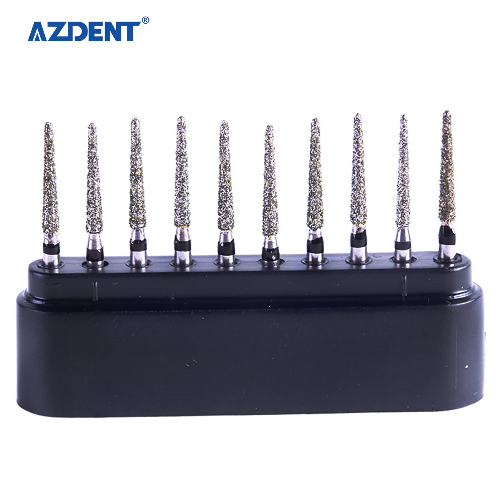 10 pcs High Quality Round High Speed Diamond Dental Bur for Sale