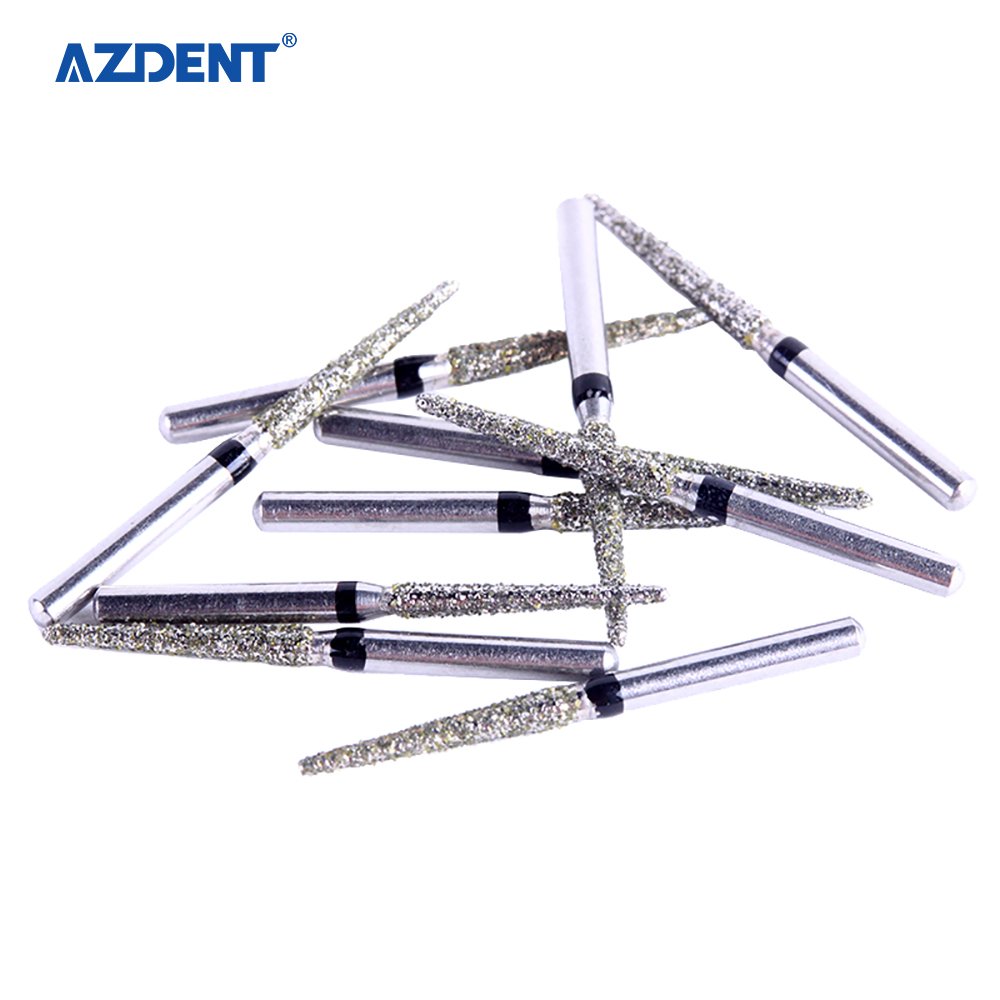 10 pcs High Quality Round High Speed Diamond Dental Bur for Sale