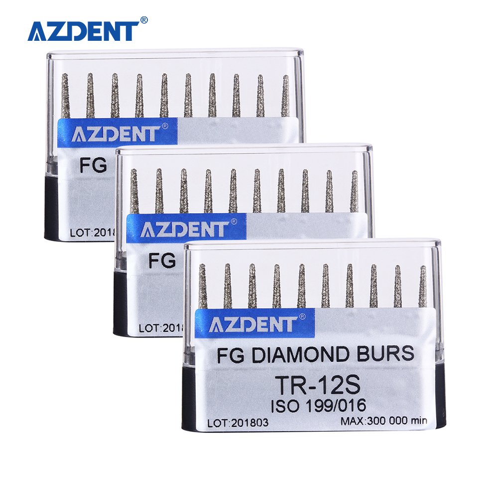 10 pcs High Quality Round High Speed Diamond Dental Bur for Sale