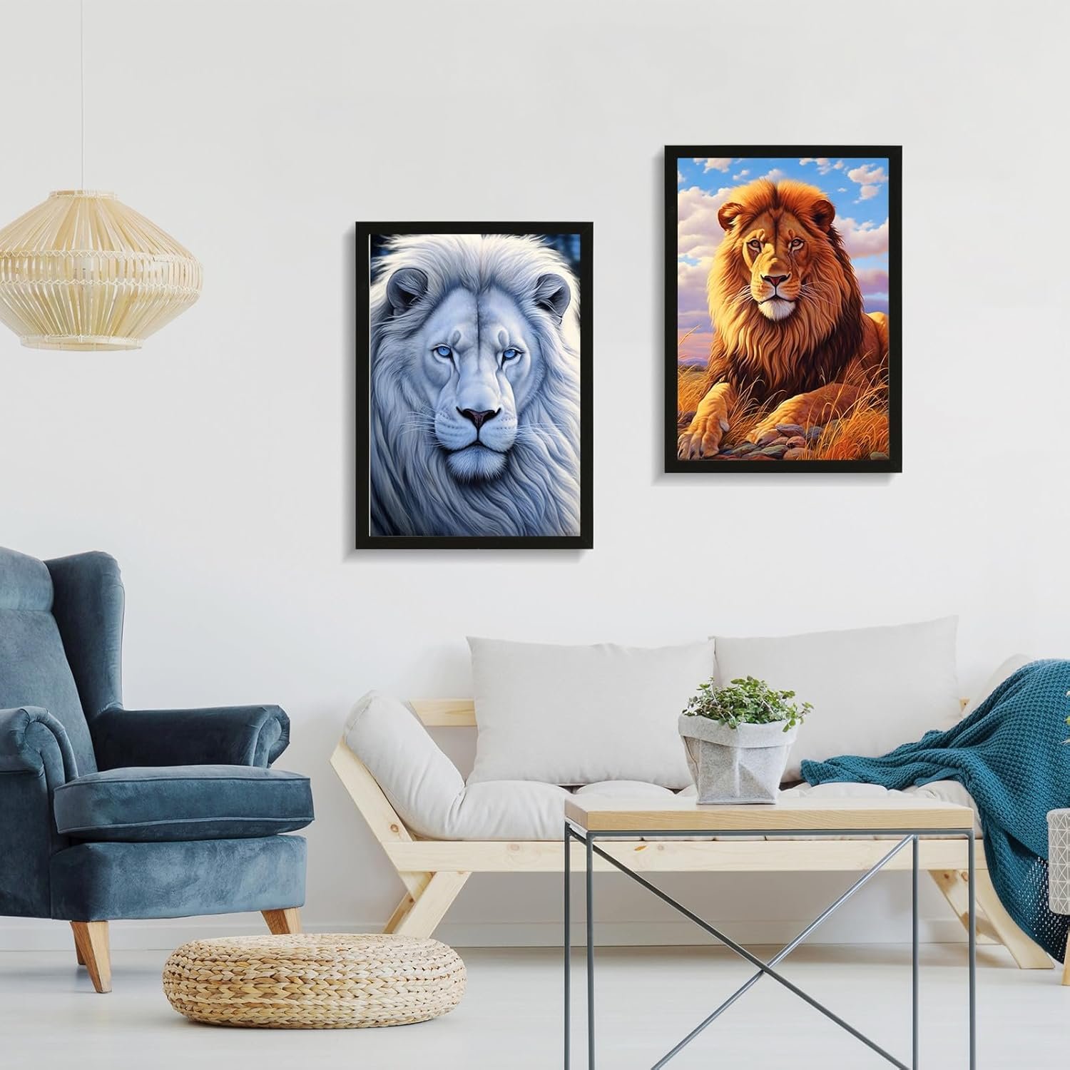 Factory Direct Sales Supplie diamond painting lion Big Size diamond painting box wall hanging