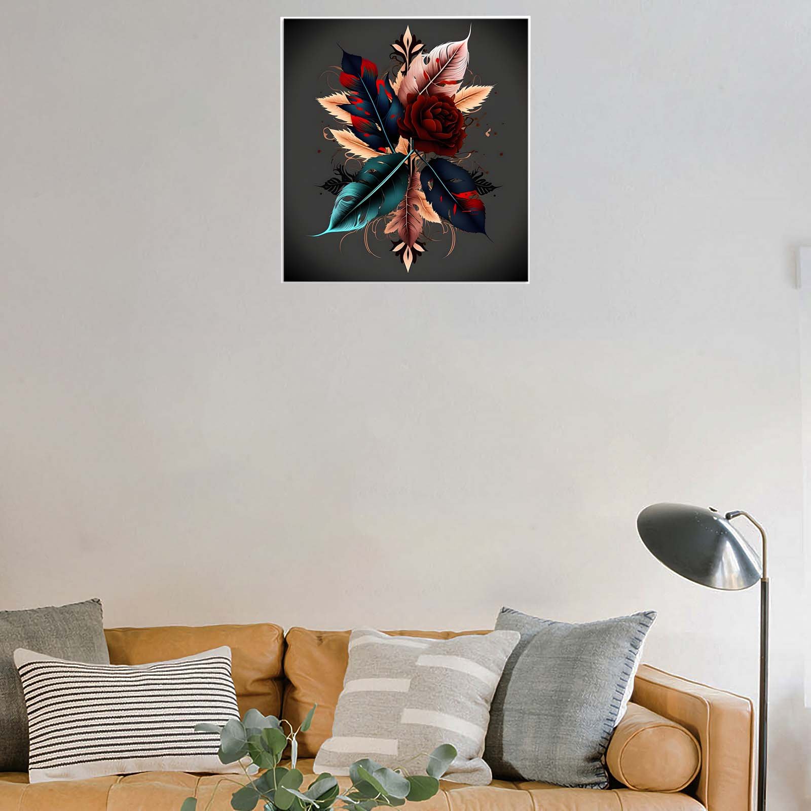 Bulk Wholesale Rose Feather Diamond Painting Custom Diamond Painting Kit Wall Art For Home Decoration