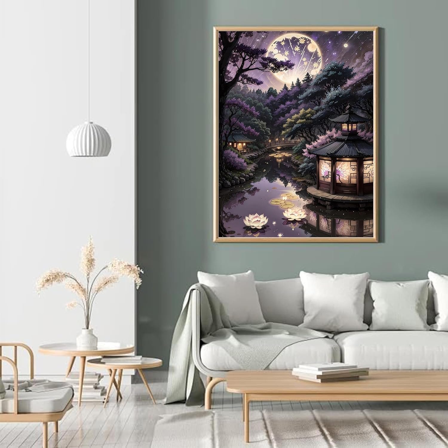 Romantic Night View Diamond Painting Healing Series Living Room Decoration Painting Dream Flower Diamond Painting 30*40cm