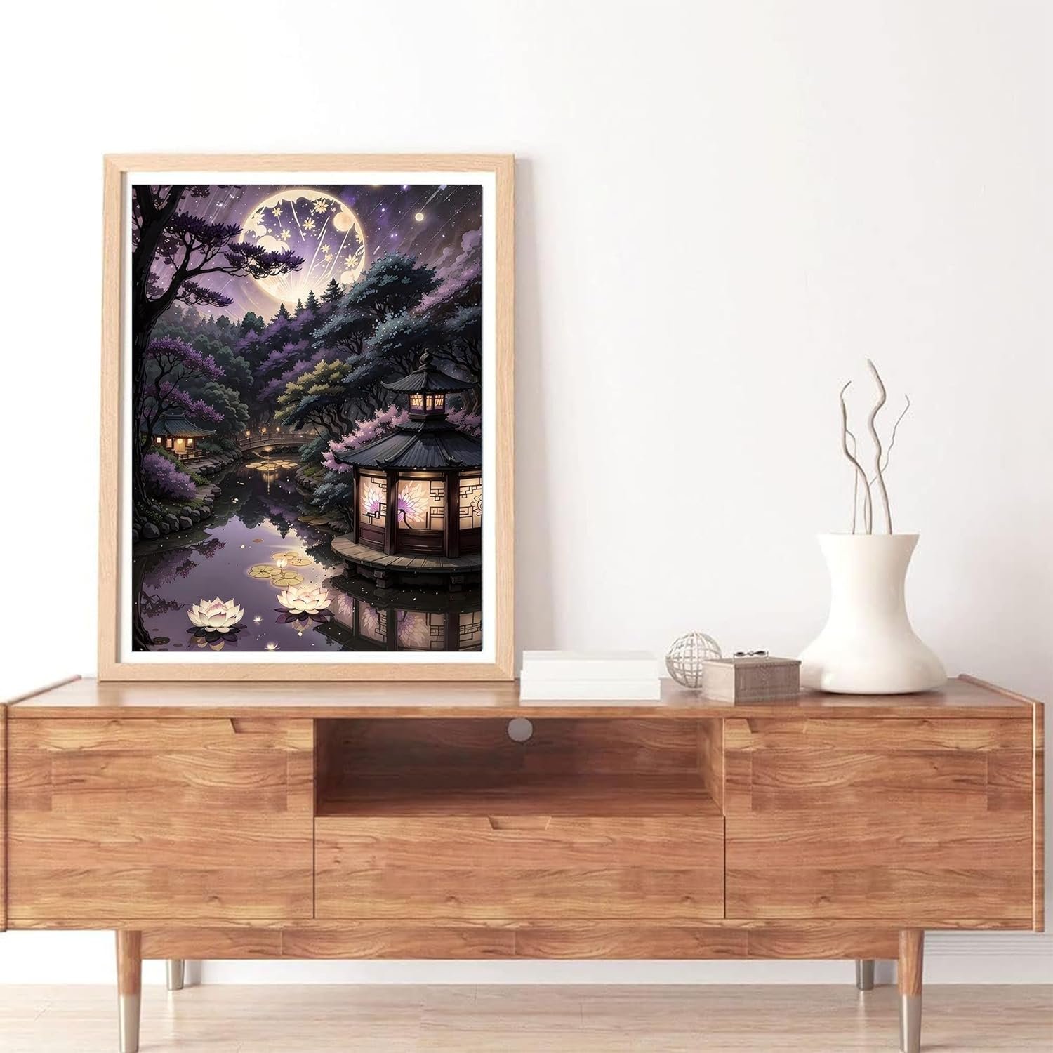 Romantic Night View Diamond Painting Healing Series Living Room Decoration Painting Dream Flower Diamond Painting 30*40cm