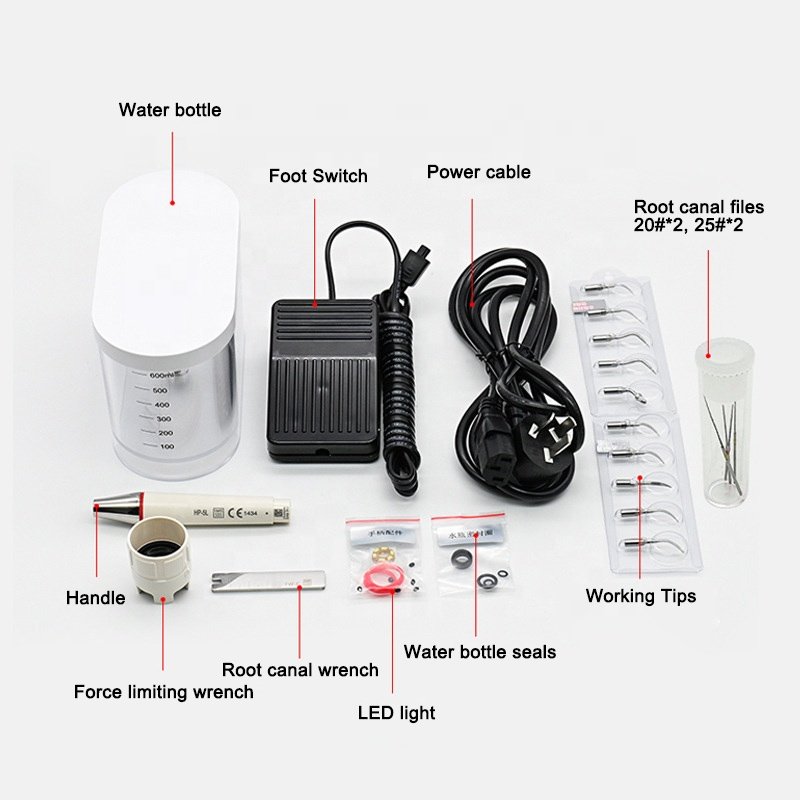 Portable Dental Ultrasonic Scaler with LED Handpiece MP7+ Piezoelectric Ultrasonic Scaler Veterinary Ultrasonic Dental Scaler