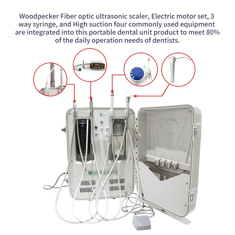 Electric Dental Equipment 4 Holes High Speed Handpiece Dentist Clinic Equipo Unidades Suction Unit Portatil Dental Unit Portable