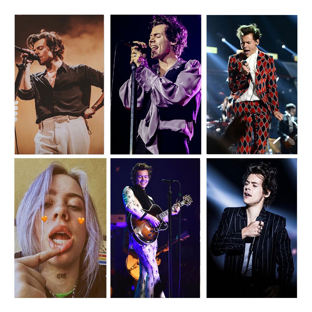 Meian Hot selling harry styles Round Diamond painting by diamonds home Canvas Poster