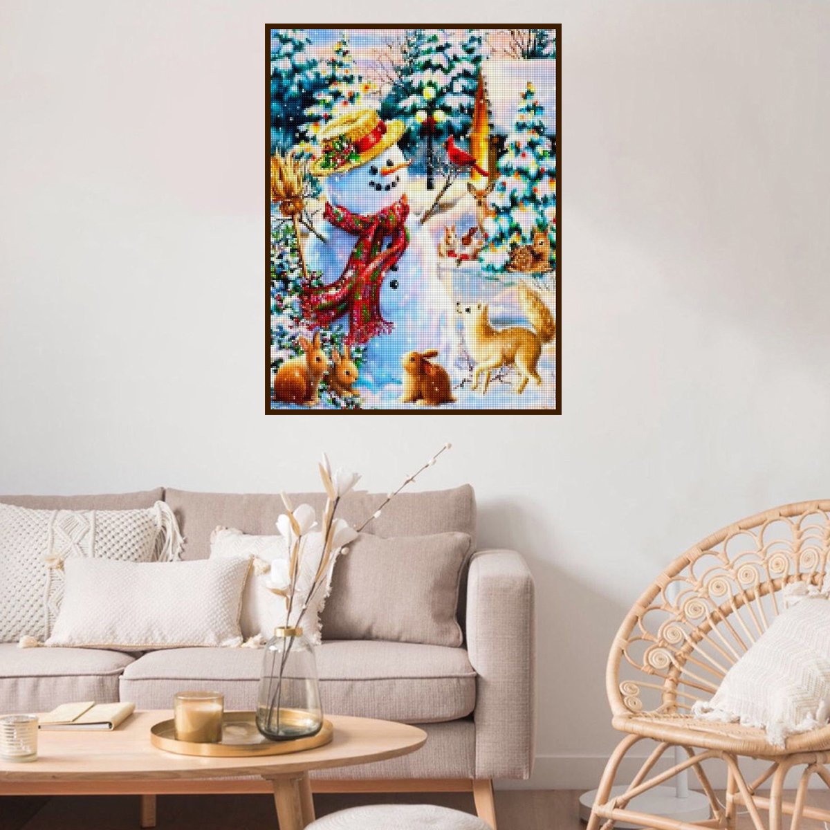 Wholesale price diy custom 30*40 5D snowman Christmas gifts diamond painting kit mosaic painting