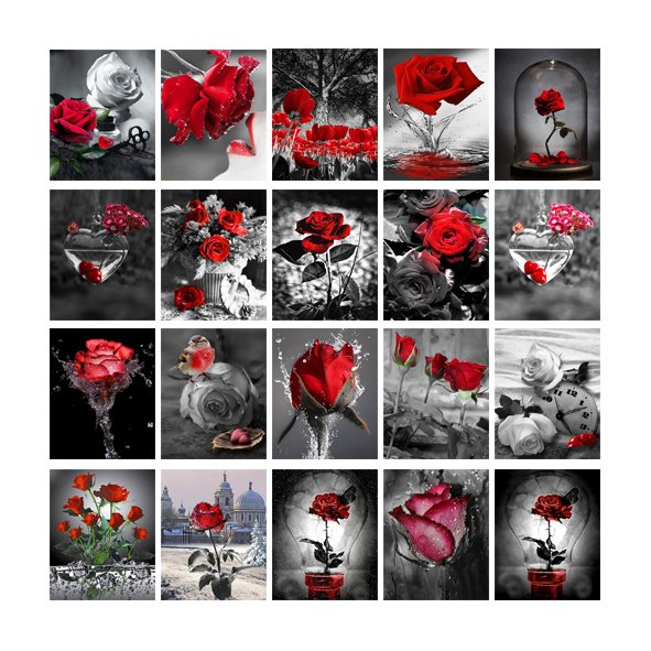 5D Diamond Painting Flowers Canvas Paintings Magic Diamond Square/Round Beads Full of Diamond Home Wall Painting Adult