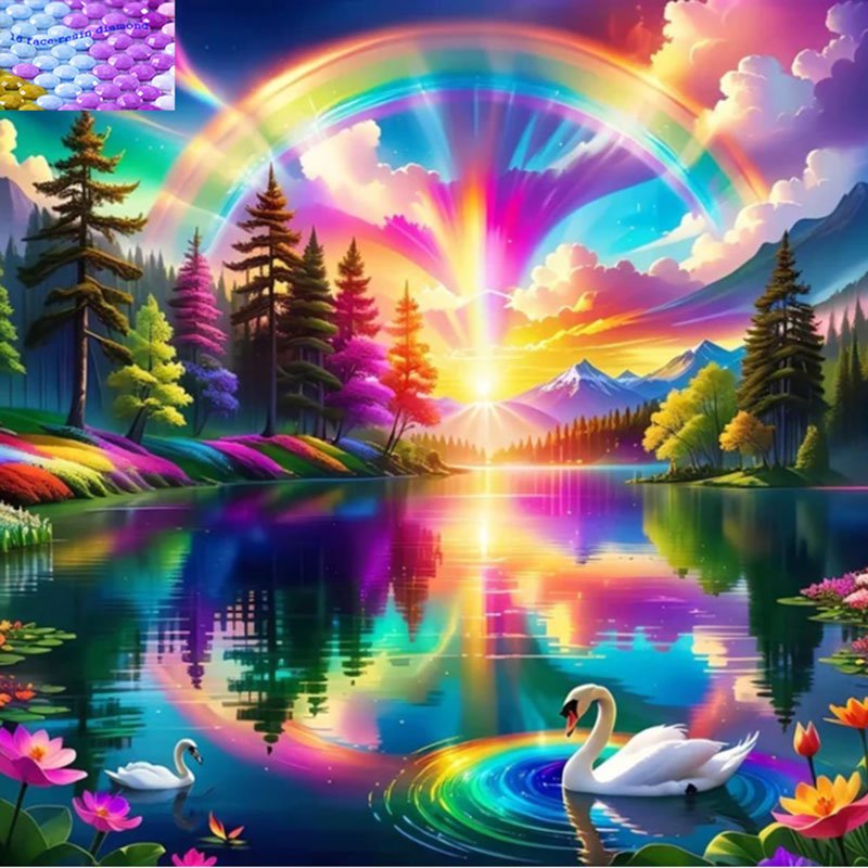 Factory Direct Sale aurora landscapes Diamond Painting Kit 5D DIY Adult Printed Art for Home Wall Decoration