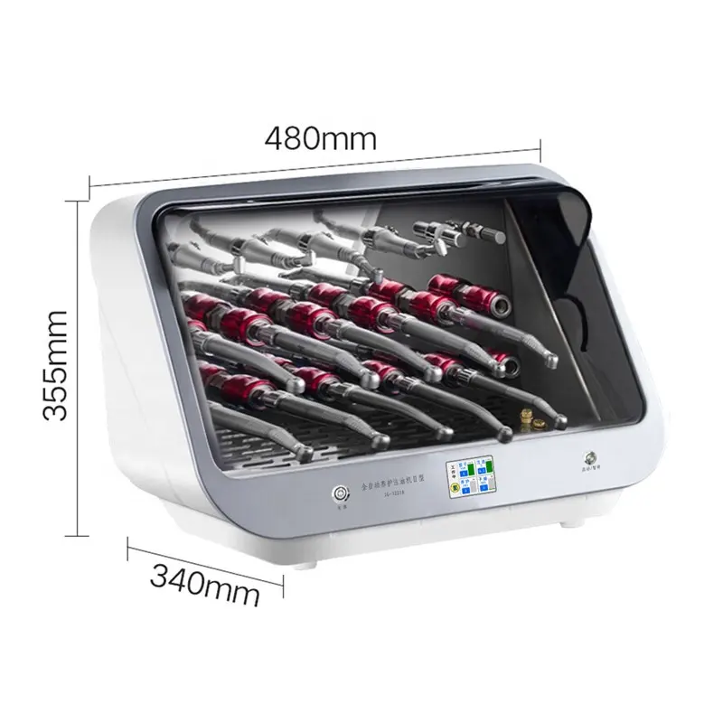Large Capacity Dental Lubrication Machine for 18 Handpieces Electric 6 Low Speed + 12 High Speed Made Plastic Dental Equipment
