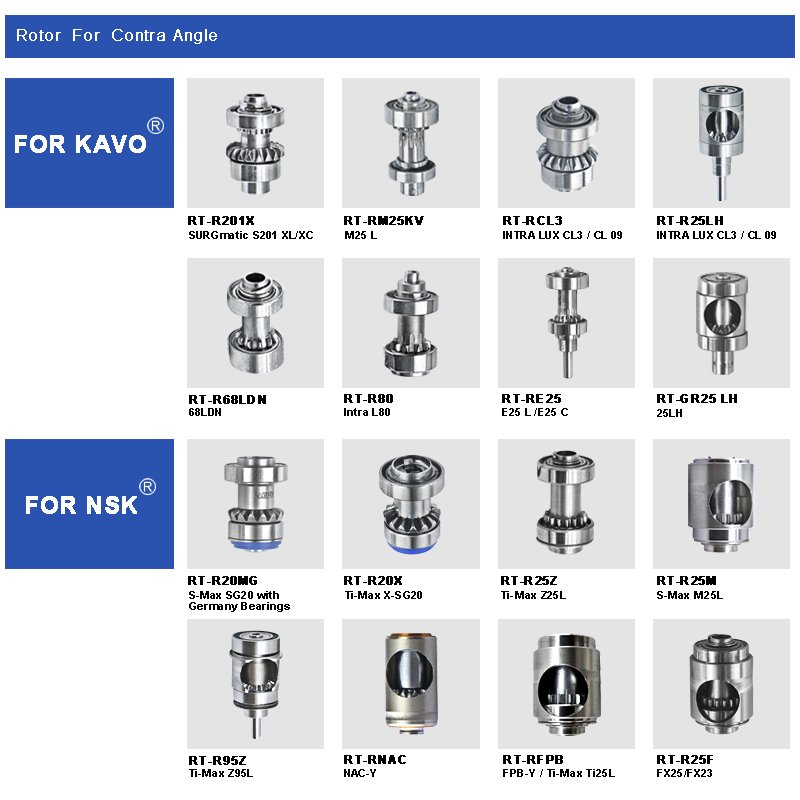 Dental Rotor For Saeyang Crafit Ki-AG20L Ki-AG20S Contra Angle Handpiece Part RT-R20Ki
