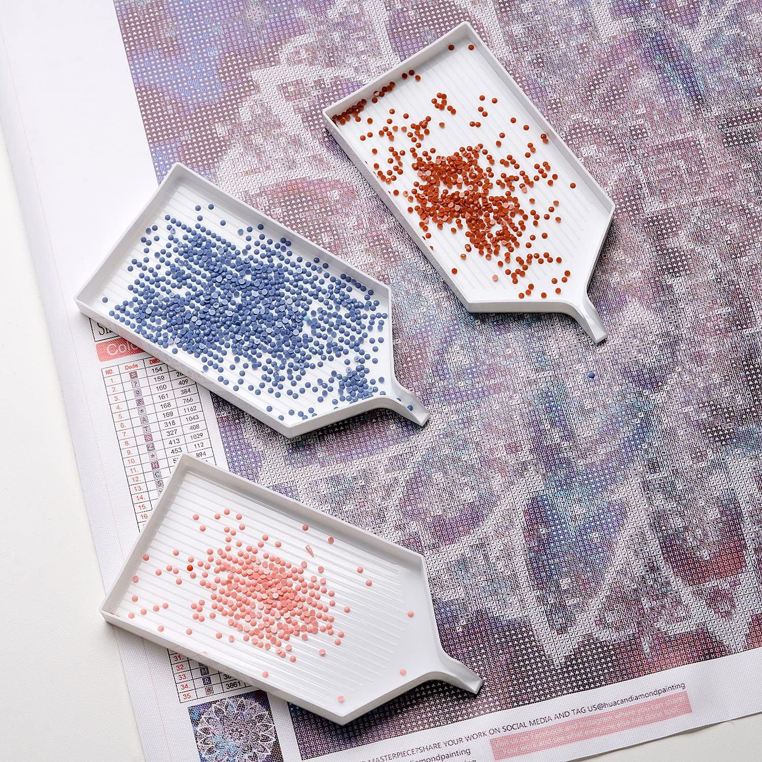 Hot selling Big Size diamond painting storage pure handmade design diamond painting tray