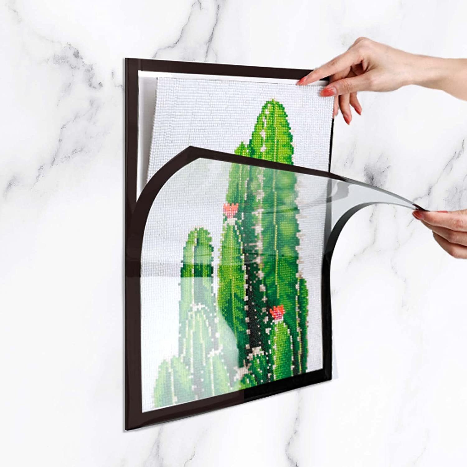 Hot Sale New Magnetic Self-adhesive 30x40cm Picture Diamond Art Frame for Painting Certificate
